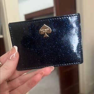 Kate Spade Blue Glitter Card Holder